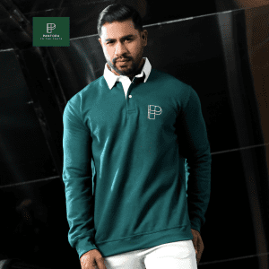 Bottle Green Polo Sweatshirt